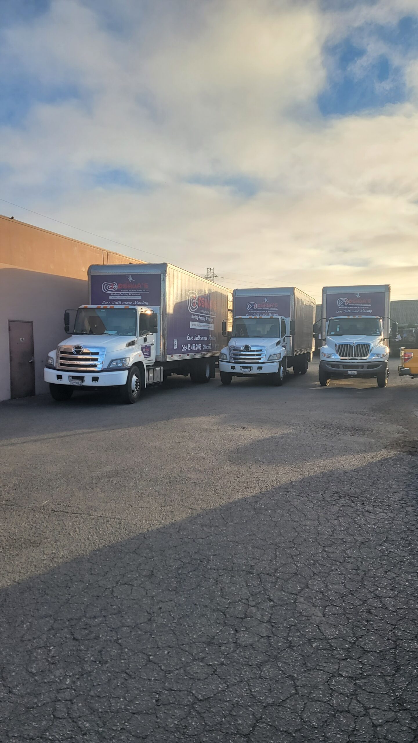 Fleet of moving trucks
