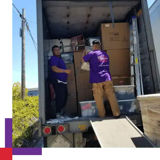 Compassionate movers assisting with a senior relocation in San Carlos